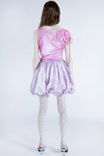Load image into Gallery viewer, Shimmer Taro Pink Mini Skirt