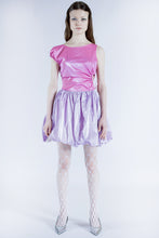 Load image into Gallery viewer, Shimmer Taro Pink Mini Skirt