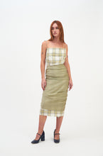 Load image into Gallery viewer, Moss Check Gathered Skirt