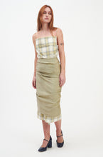 Load image into Gallery viewer, Moss Check Gathered Skirt