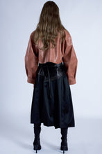 Load image into Gallery viewer, Washed Terracotta Leather Cropped Jacket