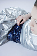 Load image into Gallery viewer, DANSHUU Leather Wide Belt - Aurora Blue