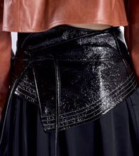 Load image into Gallery viewer, DANSHUU Leather Wide Belt - Black