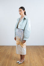 Load image into Gallery viewer, Cerulean Cropped Leather Jacket