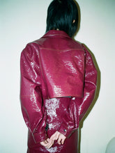 Load image into Gallery viewer, Vinyl Cropped Vegan-leather Jacket