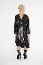Load image into Gallery viewer, Belted Vegan-leather Trench Coat