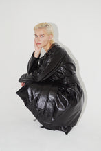 Load image into Gallery viewer, Belted Vegan-leather Trench Coat