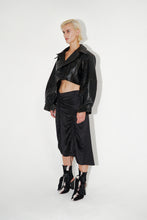 Load image into Gallery viewer, Cropped Vegan Leather Jacket