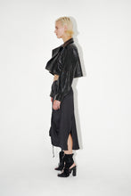 Load image into Gallery viewer, Cropped Vegan Leather Jacket