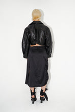 Load image into Gallery viewer, Cropped Vegan Leather Jacket