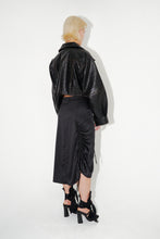Load image into Gallery viewer, Cropped Vegan Leather Jacket