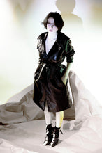 Load image into Gallery viewer, Belted Vegan-leather Trench Coat