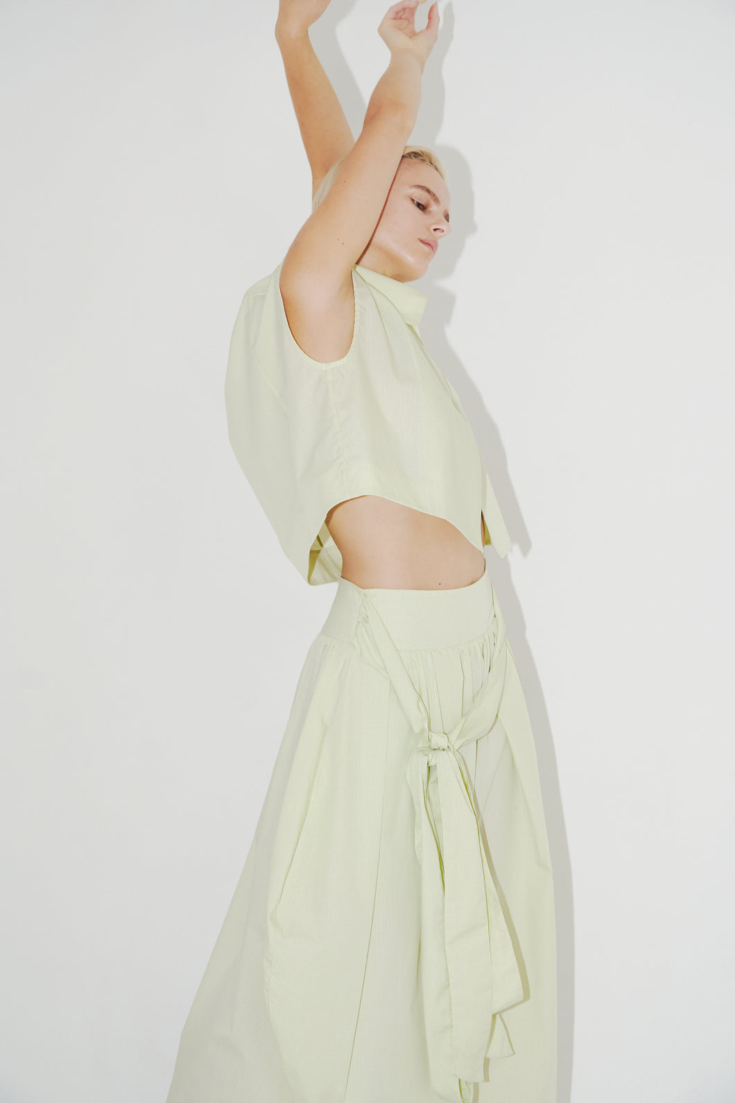 Lime Cordial Midi Skirt